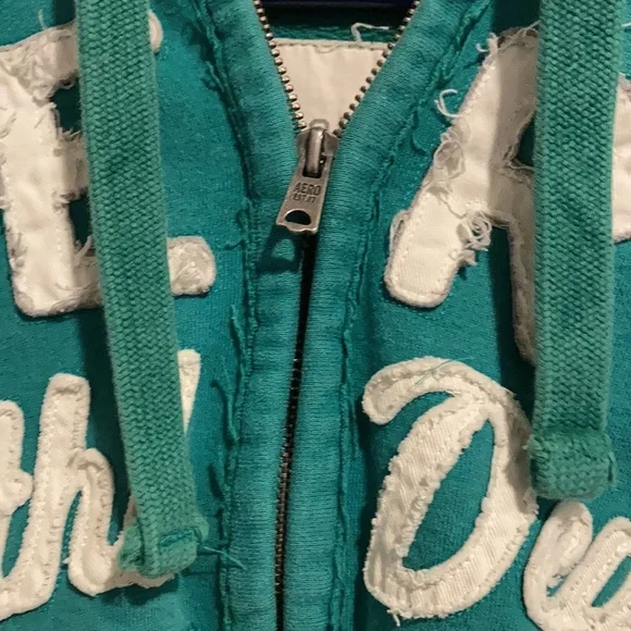 Aeropostale Teal Green Juniors Size XL hoodie - Picture 7 of 8